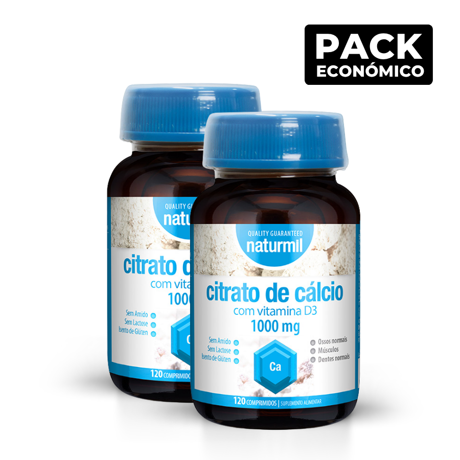 Naturmil Citrato de Calcio 1000mg Comprimidos 2x120