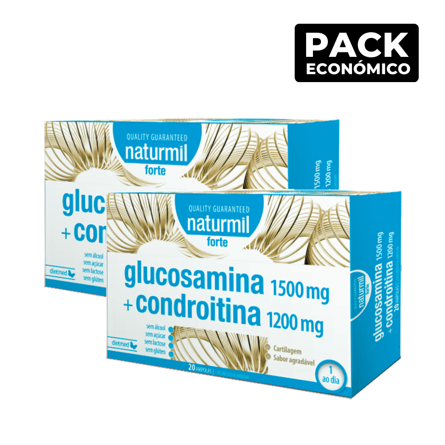 Naturmil Glucosamine 1500mg + Chondroitin 1200mg Ampoules 2x20