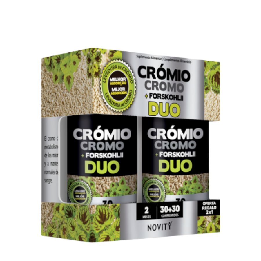 Novity Crómio + Forskohlii DUO 30+30 Comprimidos