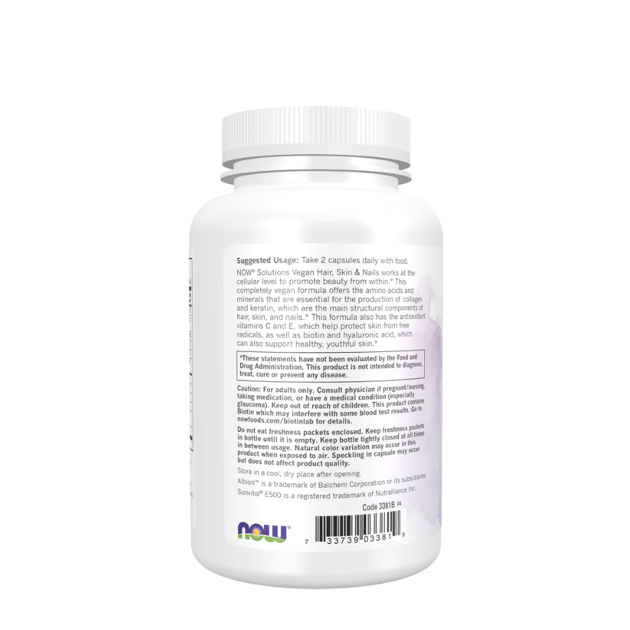 Now Vegan Hair, Skin & Nails Capsules x90