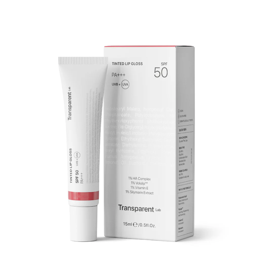 Transparent Lab Tinted Lipgloss Cor Rose SPF50 15ml