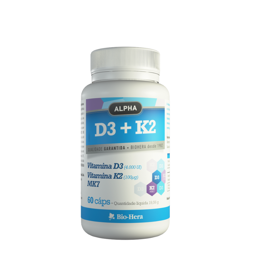 Bio-Hera Alpha Vitamin D3 + K2 Capsules x60