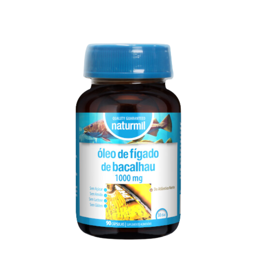 Naturmil Óleo de Fígado de Bacalhau 1000mg Cápsulas x90