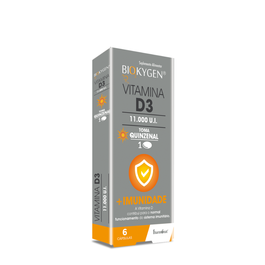 Cápsulas Biokygen de vitamina D3 de 11.000 UI x6