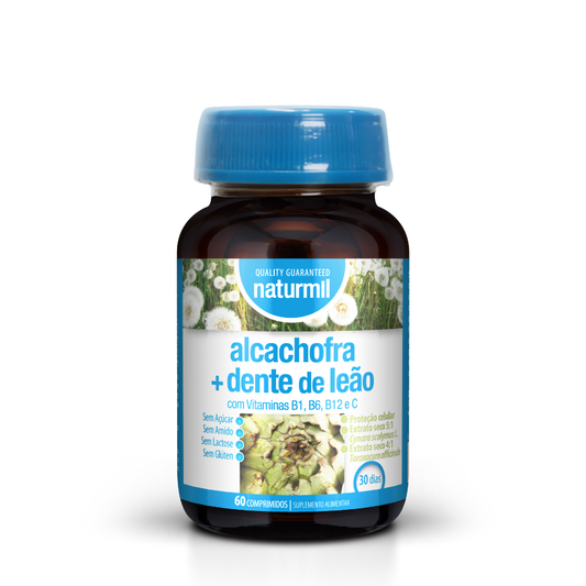 Naturmil Alcachofra + Dente De Leão Comprimidos x60