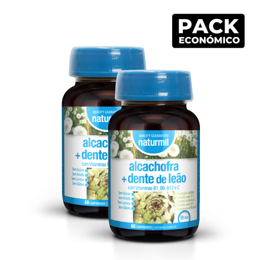 Naturmil Alcachofra + Dente De Leão Comprimidos 2x60