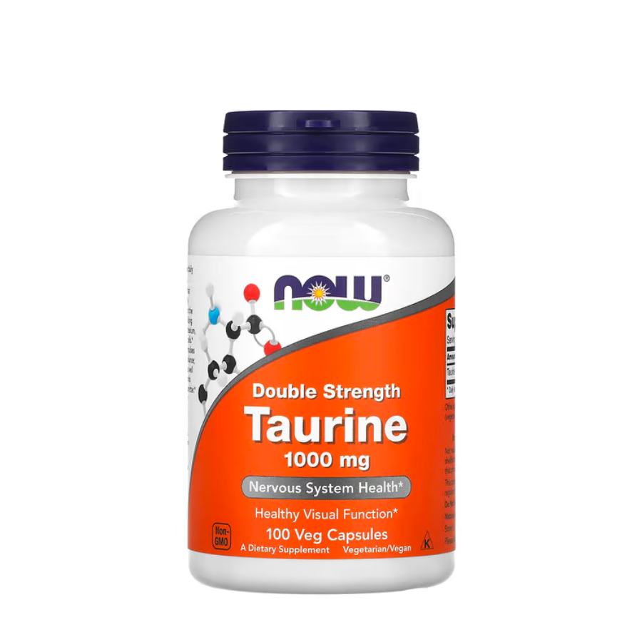Now Taurina Doble Fuerza 1000mg Cápsulas x100