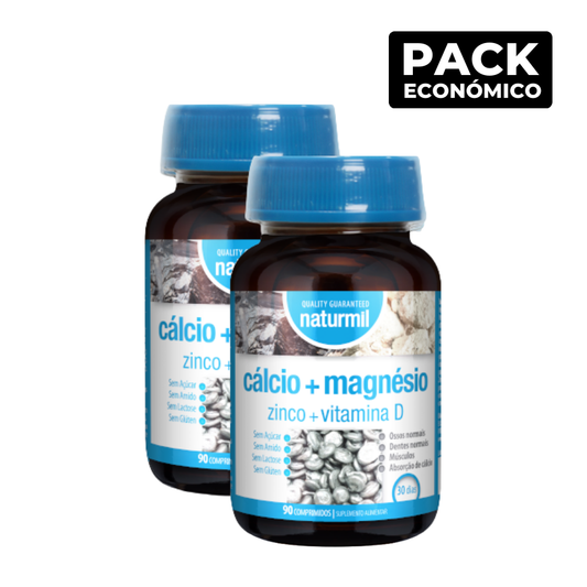 Naturmil Calcio + Magnesio + Zinc + Vitamina D Comprimidos 2x90