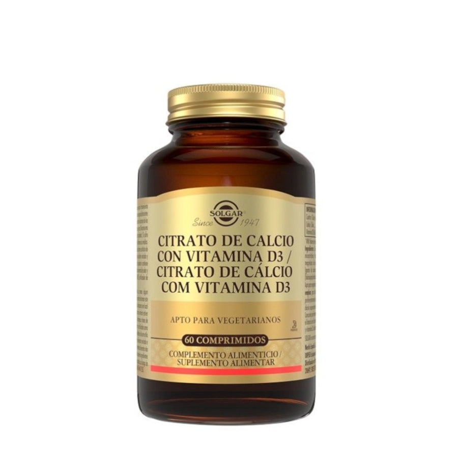 Comprimidos Solgar de citrato de calcio y vitamina D3 x60