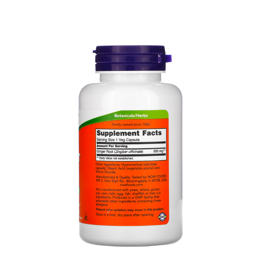 Now Ginger Root 550mg Cápsulas x100