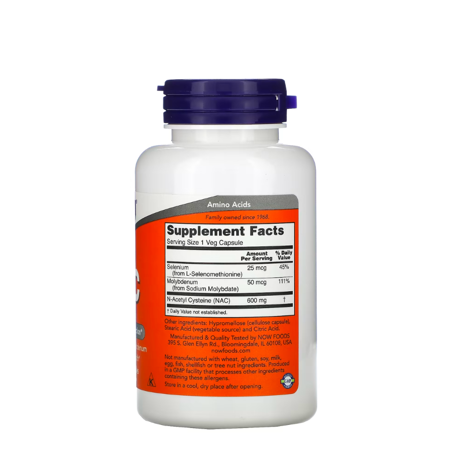 Now NAC 600mg Capsules x100