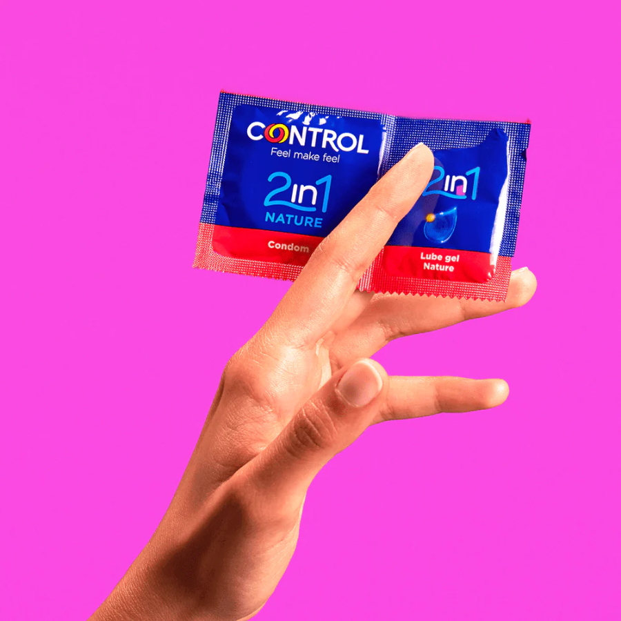 Preservativos Control 2en1 Nature x6 + Gel Lubricante x6