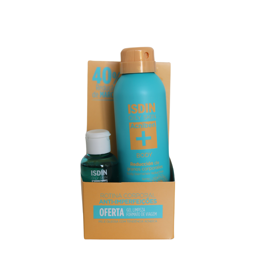 Isdin Acniben Rotina Corporal Spray Corporal + Gel Limpeza