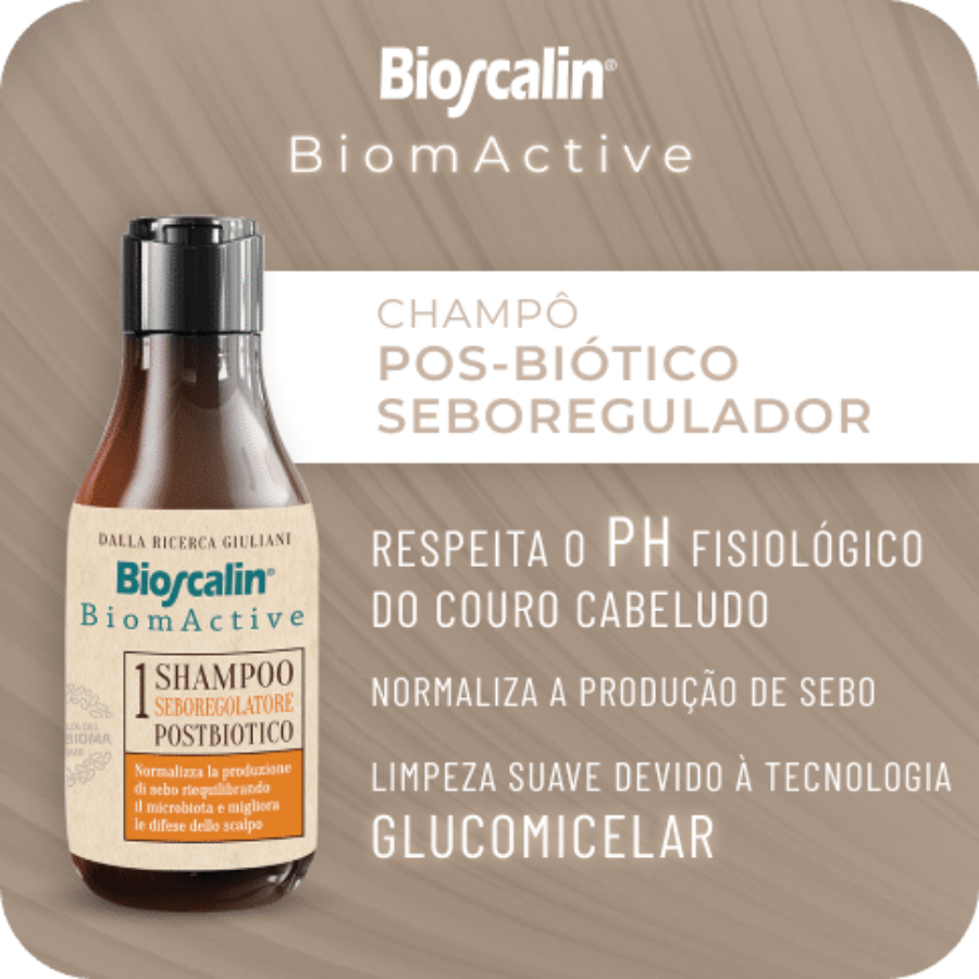 Bioscalin BiomActive Post-Biotic Sebum Regulating Shampoo 200ml