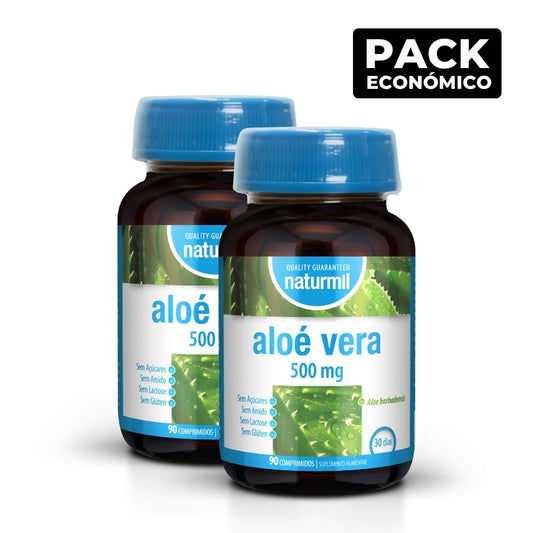 Naturmil Aloe Vera 500mg Comprimidos 2x90