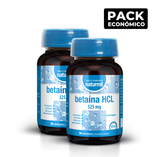 Naturmil Betaina HCL 325mg Comprimidos 2x90
