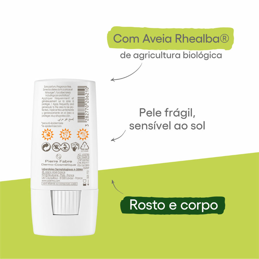 A-Derma Protect X-Trem Barra Invisible FPS 50+ 8 g