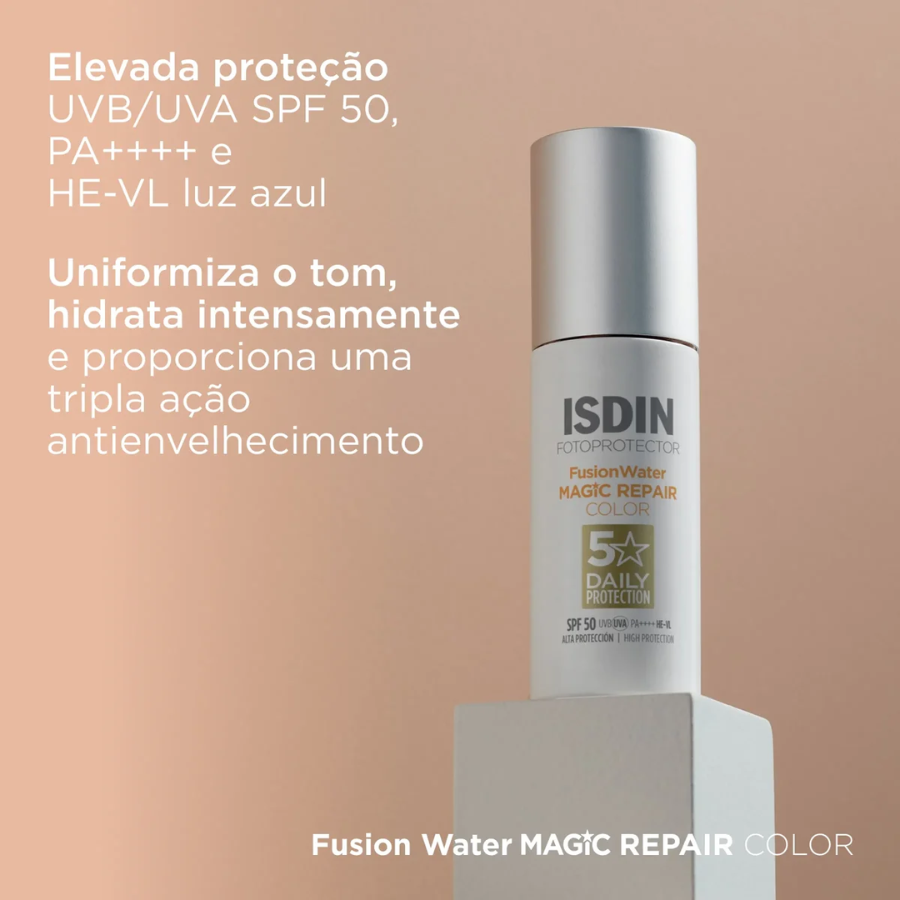Isdin Photoprotector Fusion Water Magic Repair Color SPF50 50ml