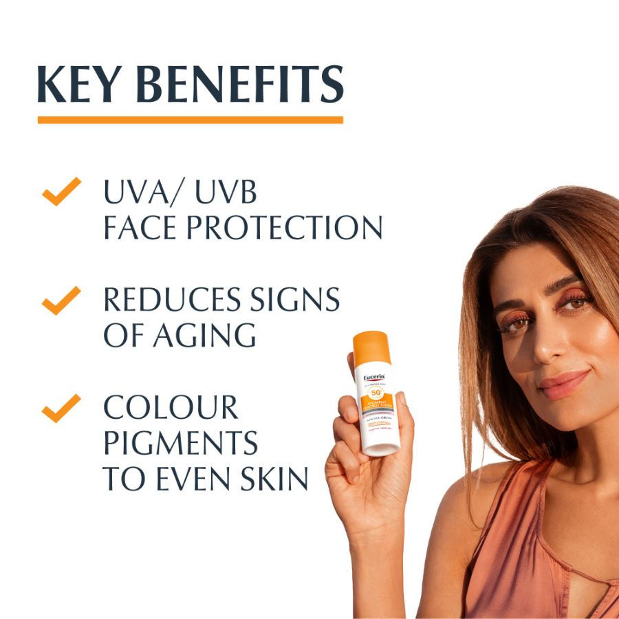 Eucerin Sun Fotoenvejecimiento Control Gel-Crema Tono Medio SPF50+ 50ml