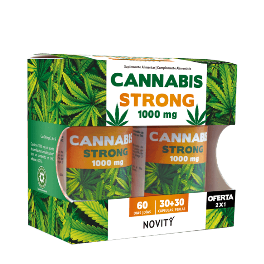 Novity Cannabis Strong 1000mg 30+30 Cápsulas