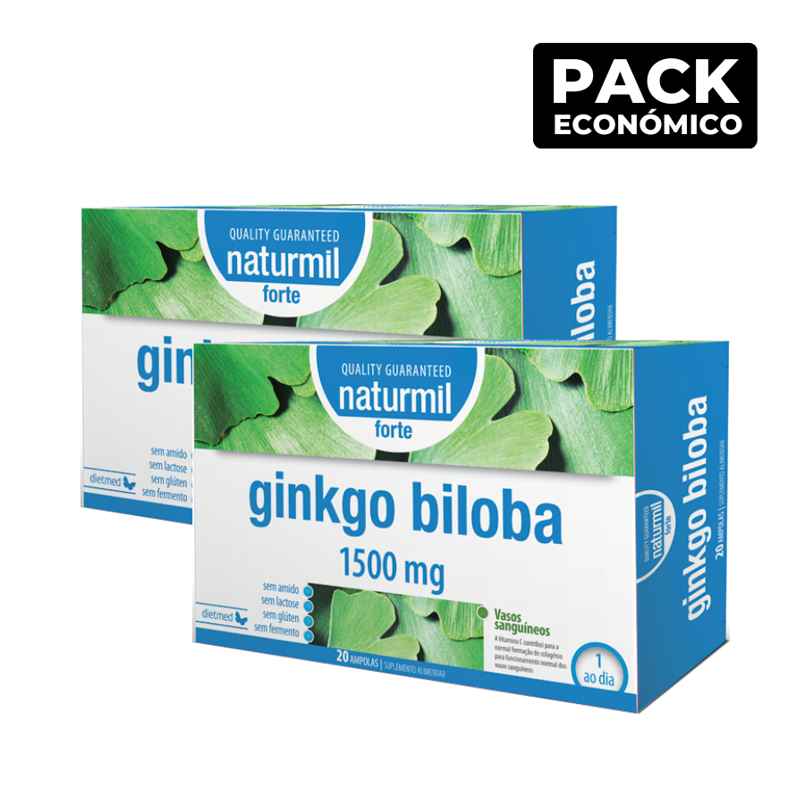 Naturmil Ginkgo Biloba Forte 1500mg Ampoules 2x20