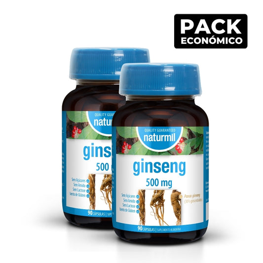 Naturmil Ginseng 500mg Cápsulas 2x90