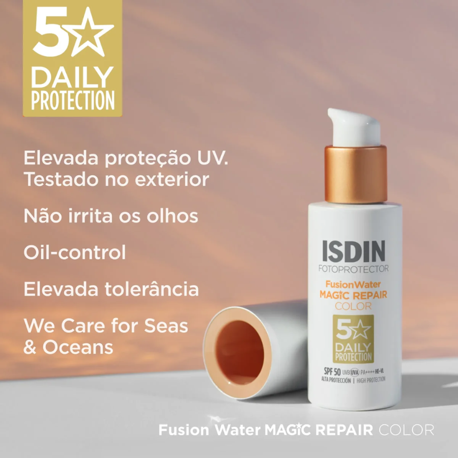 Isdin Photoprotector Fusion Water Magic Repair Color SPF50 50ml