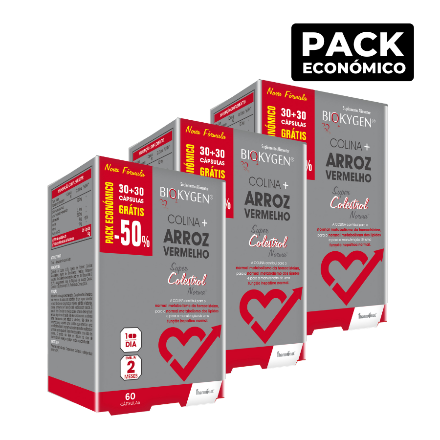 Cápsulas Biokygen de arroz rojo + colina 3x60