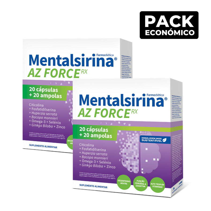 Mentalsirina AZ Force RX 2x20 ampollas + 2x20 cápsulas