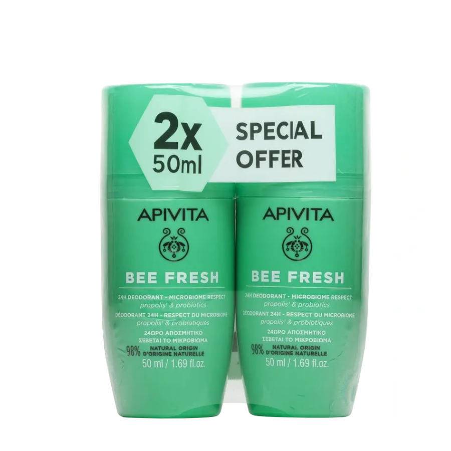 Desodorante roll-on Apivita Bee Fresh 2x50 ml
