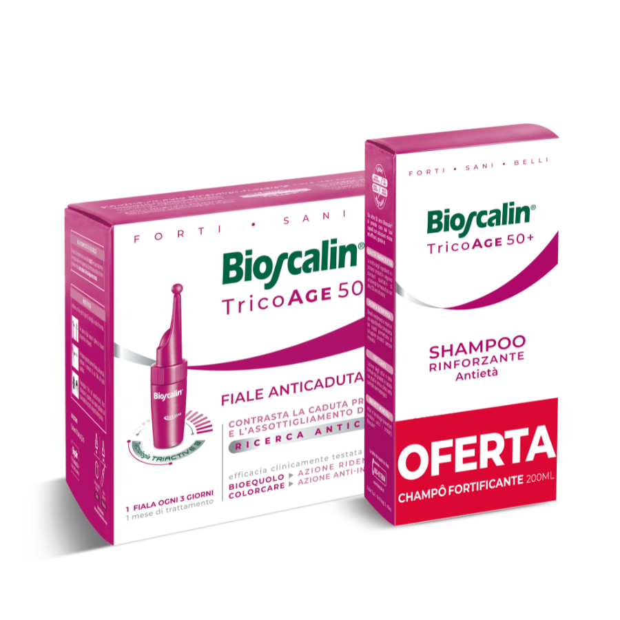 Bioscalin TricoAge 50+ x10 + Champú Fortificante 200 ml