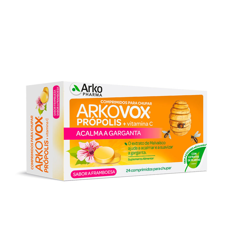 Arkovox Propólis+ Vitamina C Framboesa Pastilhas x24