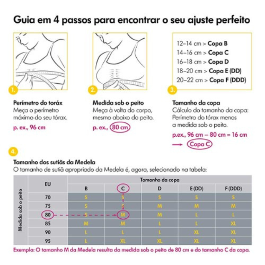 Medela Soutien Amamentação e Extração 3 em 1 Preto M