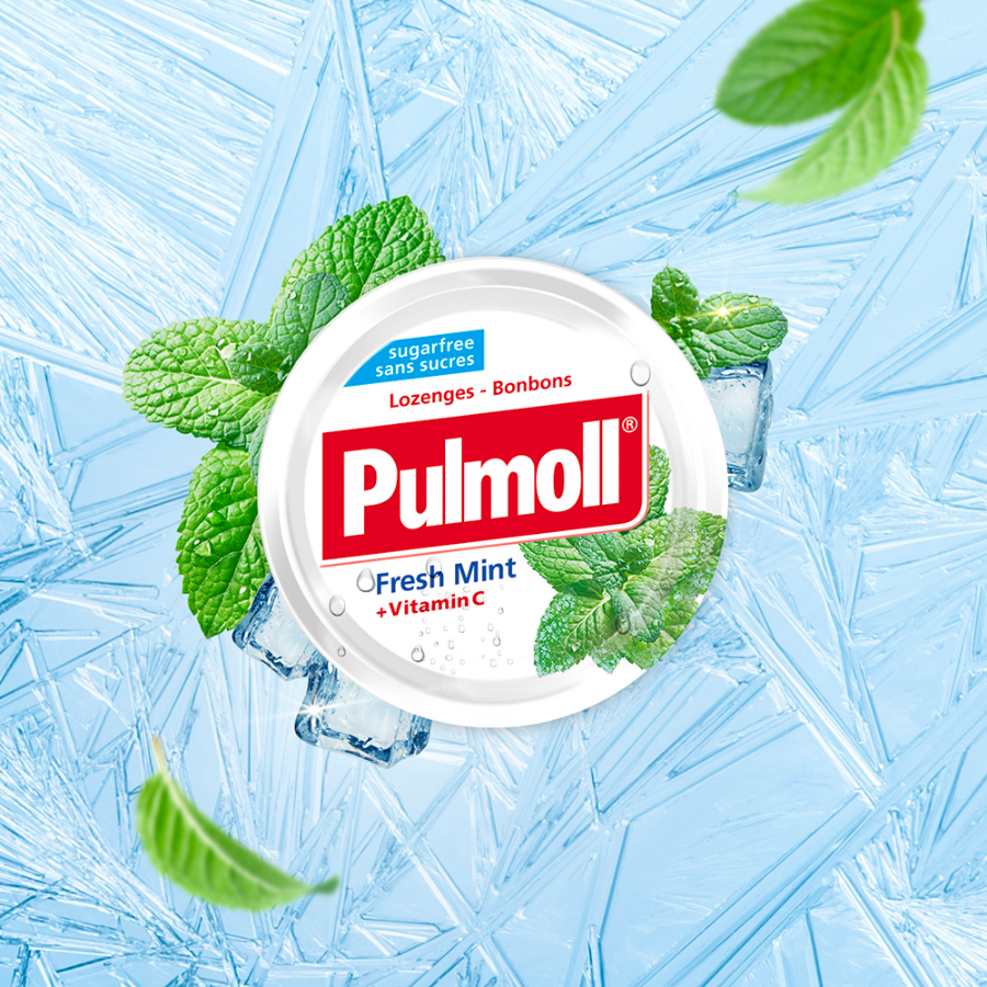 Pulmoll Pastillas de Menta Fresca + Vitamina C 45g