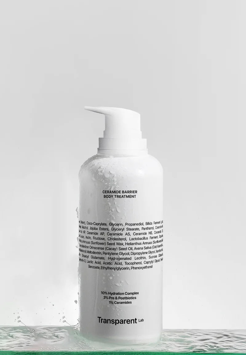 Tratamiento corporal de barrera de ceramidas Transparent Lab 400 ml