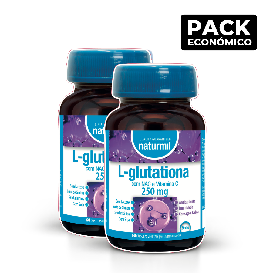 Naturmil L-Glutationa 250mg Cápsulas 2x60