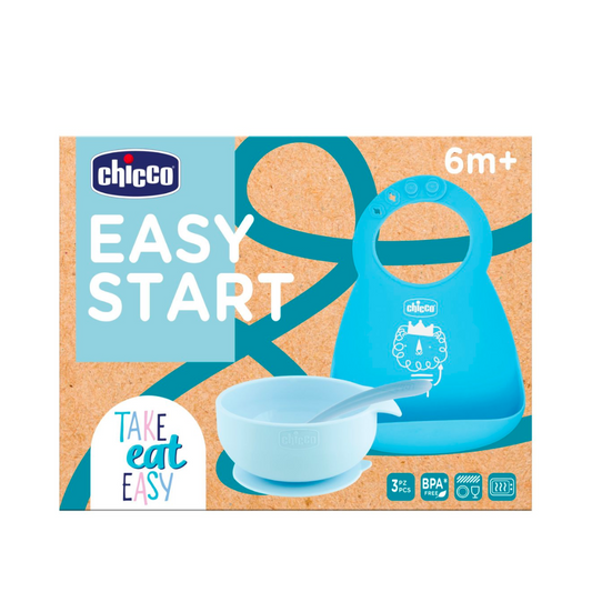 Chicco Blue Silicone Papa Set 6M+