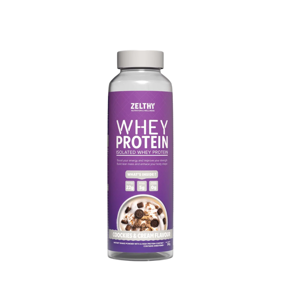 Aislado de proteína de suero Zelthy Galletas y crema 30 g