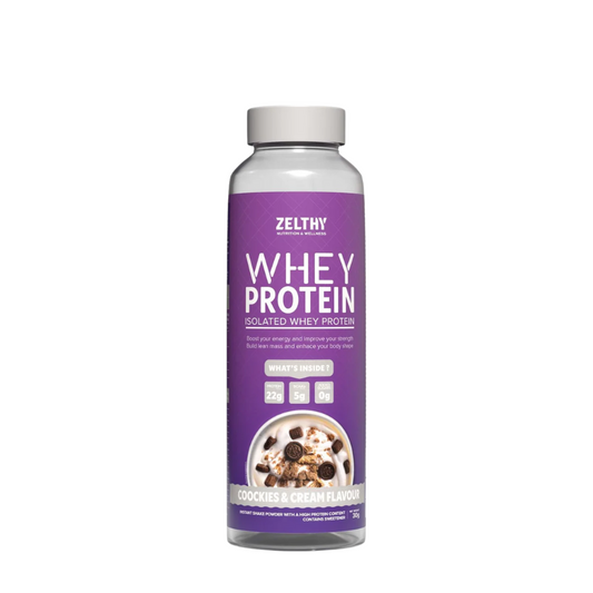 Aislado de proteína de suero Zelthy Galletas y crema 30 g