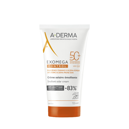 Protector solar emoliente A-Derma Exomega Control FPS 50 150 ml