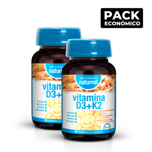 Comprimidos Naturmil de vitamina D3 + K2 2x60
