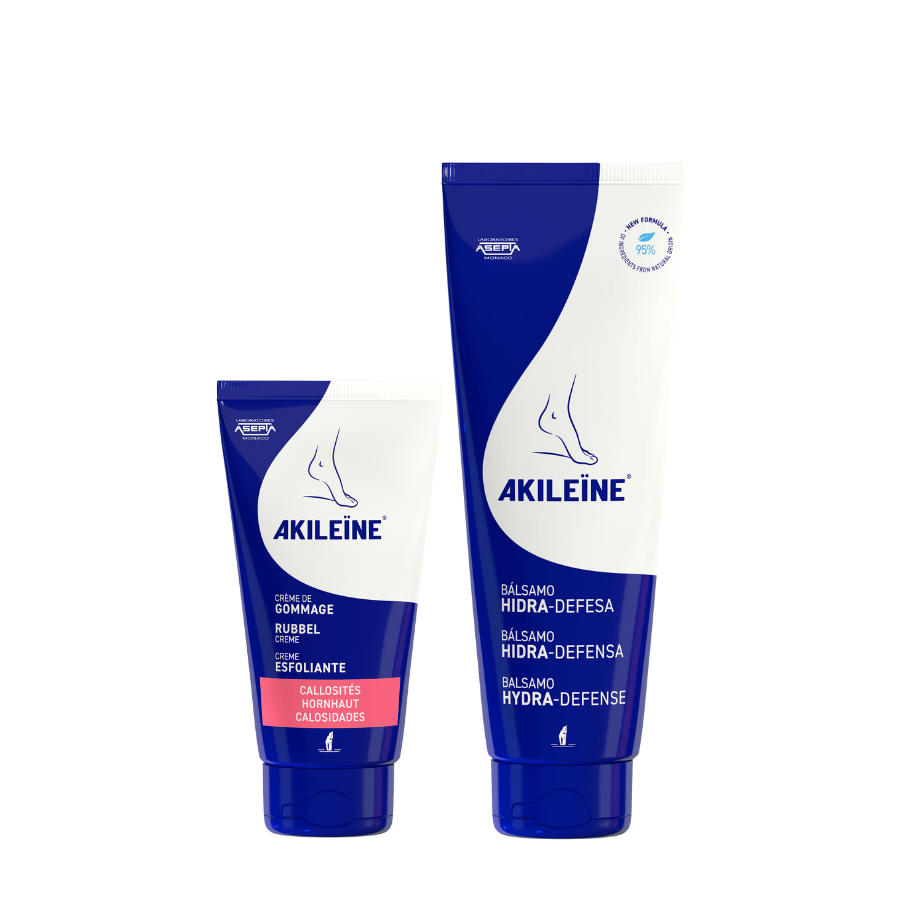 Bálsamo Akileine Hydra-Defensa 125 ml + Crema Exfoliante 75 ml