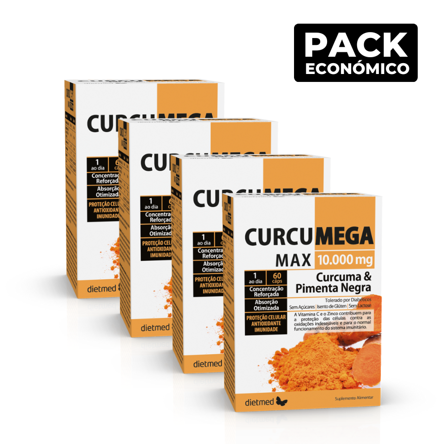 Curcumega Max 10.000mg Cápsulas 4x60