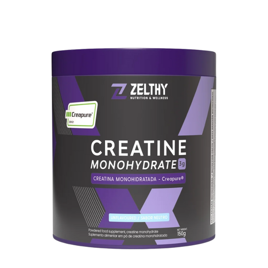 Monohidrato de creatina Zelthy Creapure sin sabor 150 g