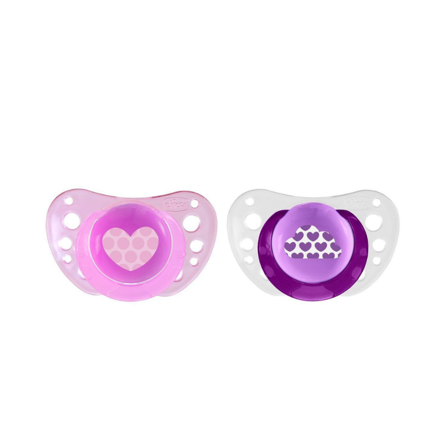 Chicco Chupete Physio Air Silicona Rosa 6-16M x2