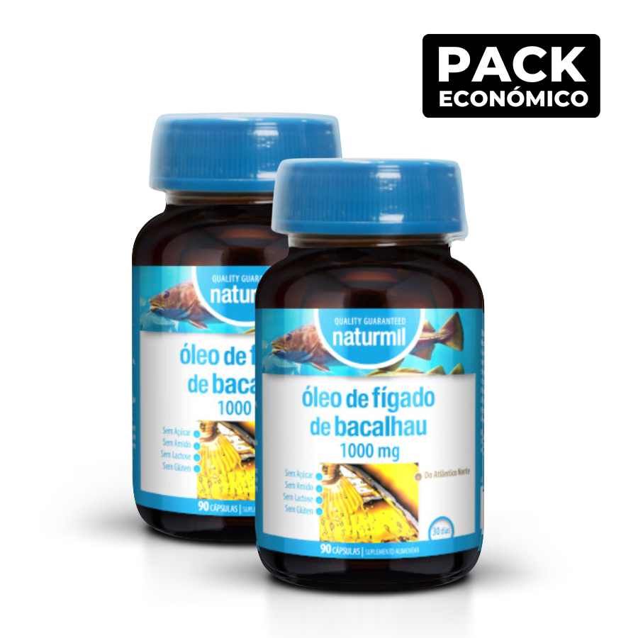 Naturmil Aceite De Hígado De Bacalao 1000mg Cápsulas 2x90