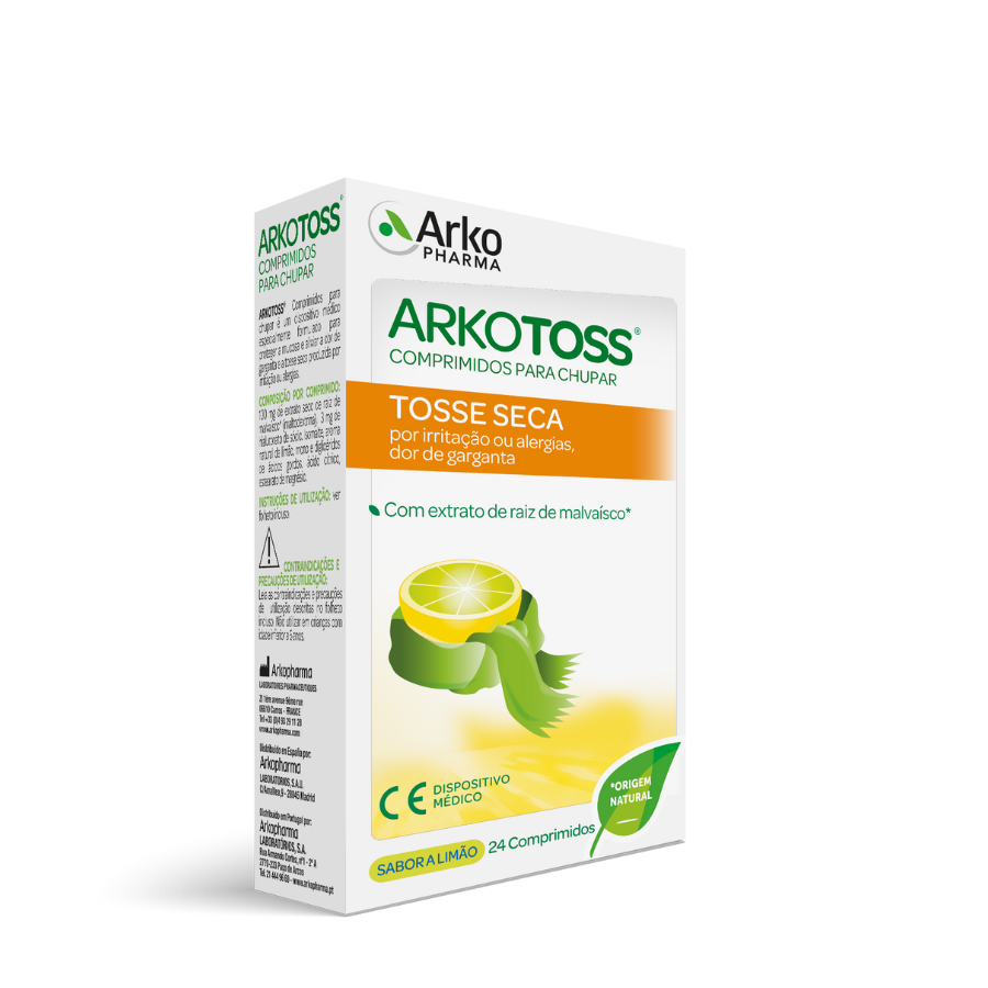 Arkotoss Dry Cough Lemon Tablets x24