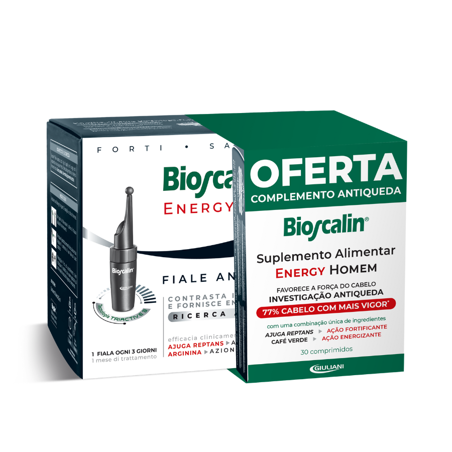 Bioscalin Energy Homem Ampolas x10 + Comprimidos x30