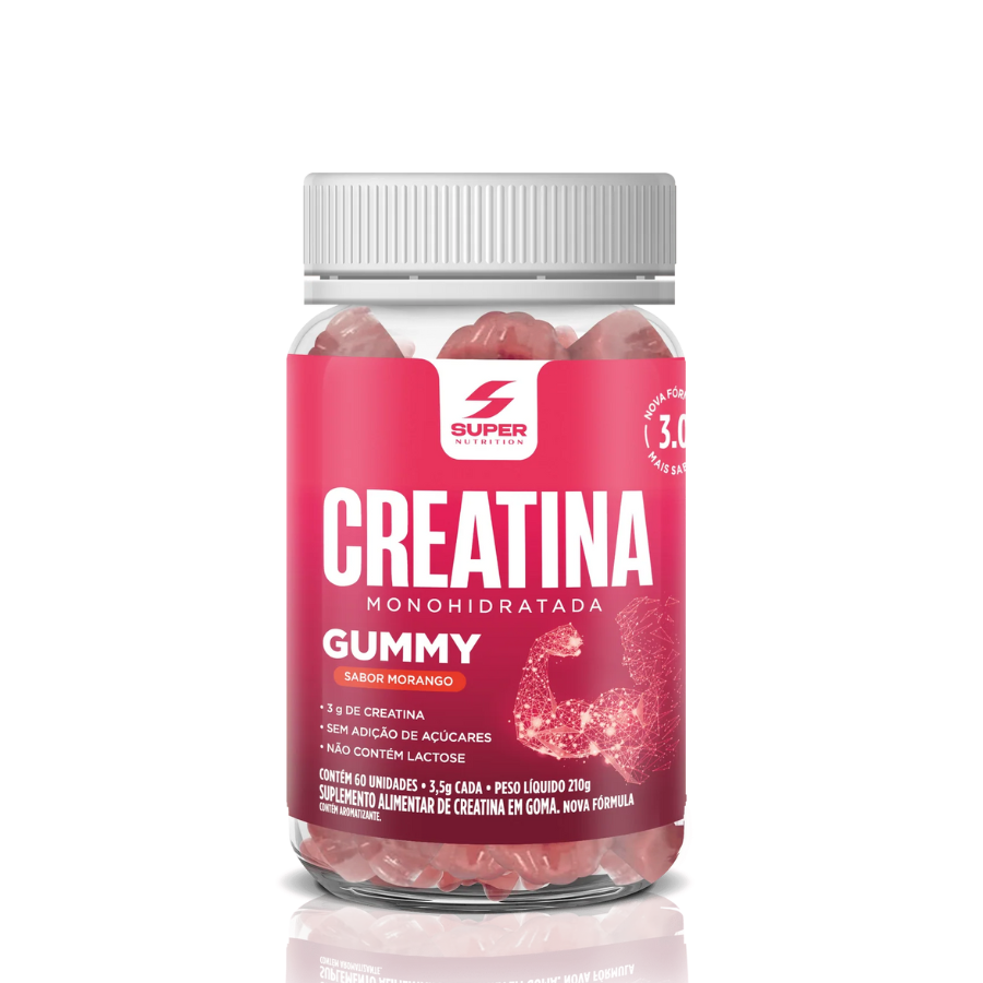 Gomitas de fresa con creatina de Super Nutrition x60