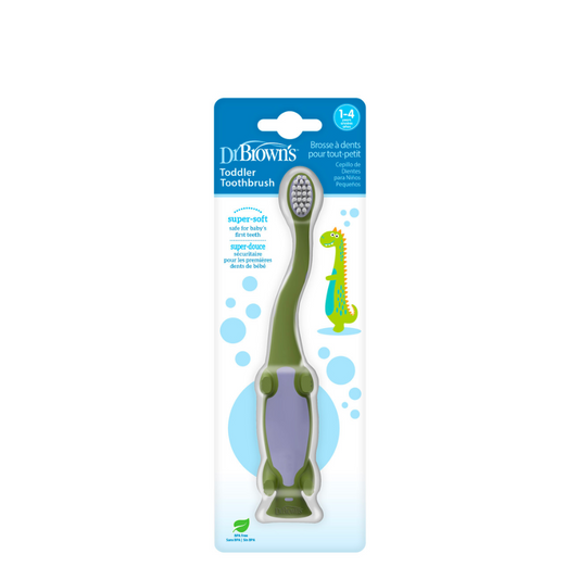 Dr Brown's Escova de Dentes Dinossauro 1-4 Anos